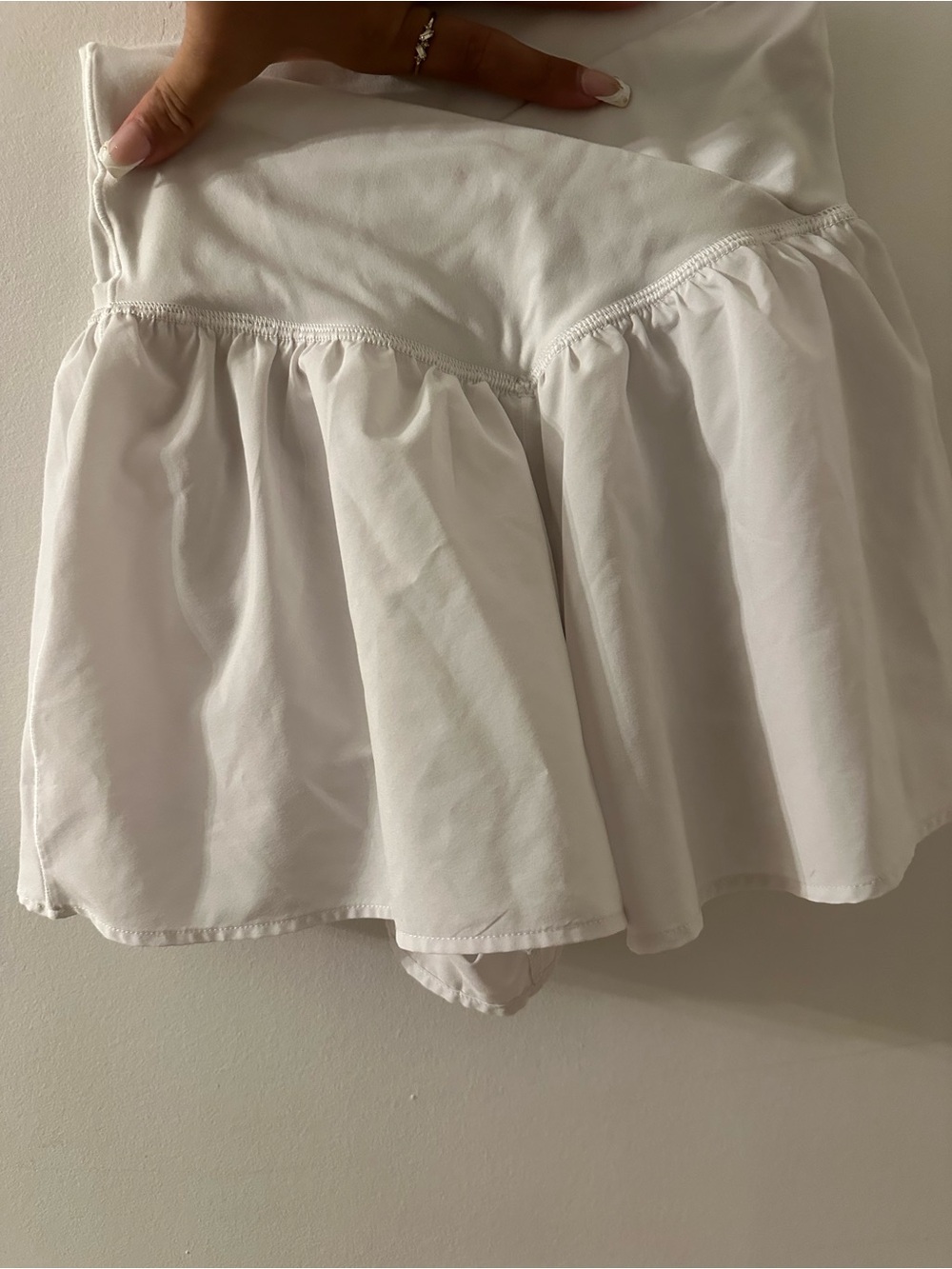 Aerie White Ruffle Tennis Skort